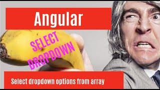 How to create select dropdown from array data in angular