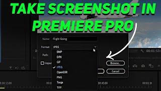 Adobe Premiere Pro Screenshot Mastery in 1 Minute