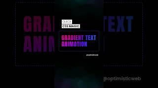 Create Stunning Gradient Text Animation in CSS | CSS Animation Effect