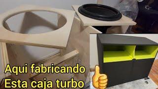 EN FABRICACIÓN DE UNA CAJA TURBO PARA DOS BOCINA YR AUDIO- YR-5000S 3IMAN