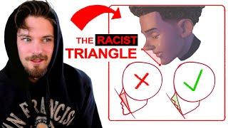 fixing black characters with the racist triangle 