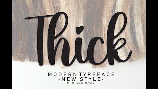 New Thick Font | Font | Free Font | Script Fonts | Font Bundle