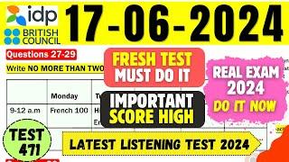 IELTS Listening Practice Test 2024 with Answers | 17.06.2024 | Test No - 471