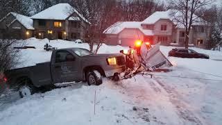 Snow plowing Minnesota BAD day at work