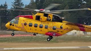 RCAF CH-149 Cormorant Landing, Startup & Takeoff From YYJ