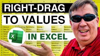 Excel - Drag & Drop to Values, Excel Daily Paper, Trending XL - Episode 1754