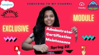 Trick for Maintain Your Administrator Certification for Spring '22 |Salesforce| Trailhead| Appopedia