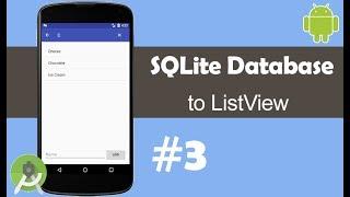 SQLite Database to ListView - Part 3: View Data - Android Studio Tutorial