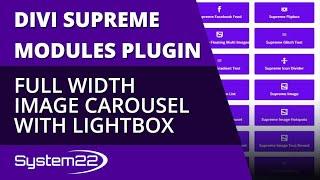 Divi Theme Full Width Image Carousel With Lightbox 