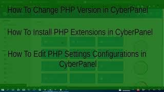 How to Change PHP Version in CyberPanel | Edit PHP Settings | Install PHP Extensions