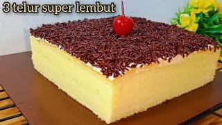 3 telur hasilnya seperti sponge cake mantap banget