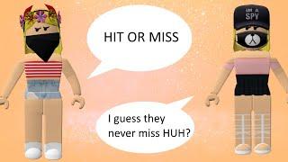 HIT OR MISS CHALLENGE ON ROBLOX #2