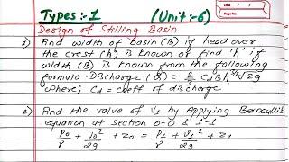 Unit:6 | Spillway | Design of Stilling Basin | Hydropower Engineering | Prashant YT | TU,PU,KU,PoU |