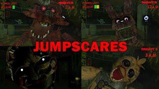 ALL THE JUMPSCARES OF LEFT TO RUST | TODOS LOS SUSTOS | FNAF FAN GAME 2017 |