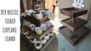 DIY Rustic Tiered Cupcake Stand