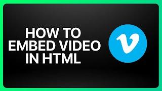 How To Embed Vimeo Video In To Html Tutorial