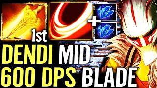  DENDI 600 DPS Juggernaut MID — Radiance 1st Item 100% Invincible MASTER Blade Fury Dota 2 Pro