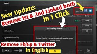 How to Remove Facebook, Gp and Twitter from Pubg Account | Remove 1st & 2nd Linked with 1 Click