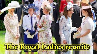 The Royal Ladies gathered at Royal Ascot Day two in stunning outfits