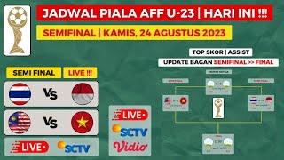 JADWAL PIALA AFF U23 2023 HARI INI - INDONESIA vs THAILAND - BAGAN SEMIFINAL PIALA AFF U23 2023