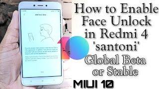 How to Enable Face Unlock features in MIUI 10 ROM, | Face Unlock features for Redmi 4 on Global ROMs