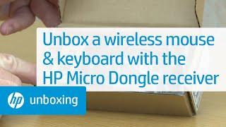 Unboxing a Wireless Mouse and Wireless Keyboard with the New HP Micro Dongle Receiver | HP