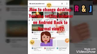 How to change YouTube desktop view to mobile view??