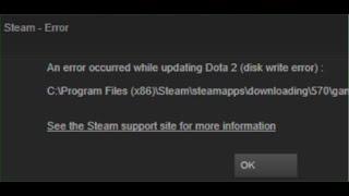 Fix Dota 2 Disk Write Error On Steam, An Error Occurred While Updating Dota 2 (Disk Write Error)