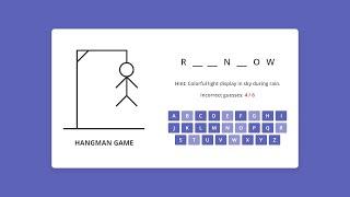 Build A Hangman Game in HTML CSS and JavaScript | Hangman Game in HTML CSS and JavaScript