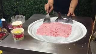 ЖАРЕНОЕ МОРОЖЕНОЕ ТАИЛАНД ICE CREAM ROLLS УЛИЧНАЯ ЕДА