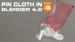 Cloth Pinning in Blender 4.0 - Blender Tutorials - Cloth Simulation