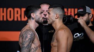 MICHAEL ZERAFA & BESIR AY WEIGH IN AND FACE-OFF