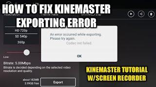 Codec Init faild ! Simple Solution Kinemaster | How to fix Exporting problem of KineMaster