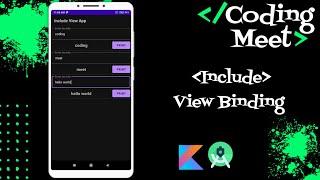 How to Implement View Binding in Include Layout in Android Studio Kotlin