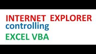 Excel VBA Internet Explorer Controlling