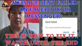 HOW TO FIX MESSENGER ISSUES MESSAGE SENT FAILED