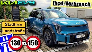 Kia EV9 GT-line 2024 - REAL-VERBRAUCH - Reichweite Ladeverluste WLTP Daten Infos Test Review deutsch