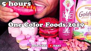 ASMR EATING ONE COLOR FOOD FOR A YEAR 2019 BEST OF JERRY COMPILATION