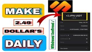 Withdraw 2.49 Dollars DAILY on This App || How to Make Minimum of$2.49 Daily With Your Phone