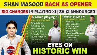 Shan Masood likely back as opener in Pakistan vs South Africa 1st Test