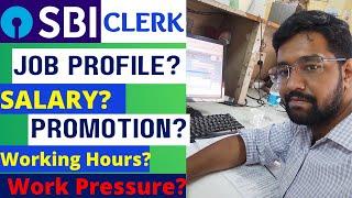 SBI CLERK का क्या काम होता हैं?SBI Clerk Job Profile,Salary, Promotion, Working Hours &Work Pressure