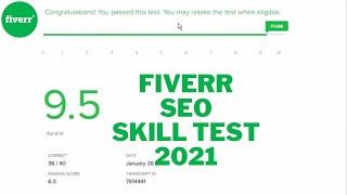 Fiverr SEO Skill Test 2021 | Fiverr SEO Skill Test Answers | Pass Fiverr SEO Test