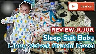 Perbandingan Merk Baju Bayi | Review Baju Bayi Libby Velvet Aruchi Kazel Sleep Suit Baby