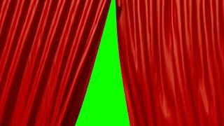 Curtains opening and closing animation green screen FREE download
