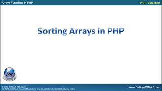 31019 - Sorting Arrays in PHP