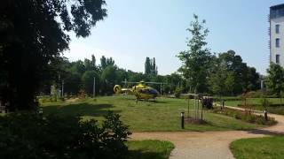 ADAC Heli Basedow Startet auf Wiese