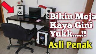 Cara bikin meja minimalis || Meja komputer murah meriah || Meja belajar ||furniture