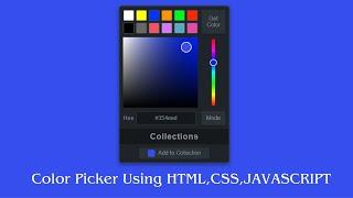 Creating A Color Picker For RGB And HEX Values| HTML,CSS ,JavaScript | CodeCraft JavaScript Journey