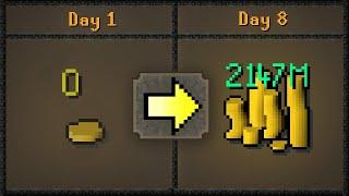 I made Max Cash in 8 days on Runescape