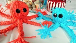 Easy Yarn Crafts For Kids |  How To Make A Yarn Octopus